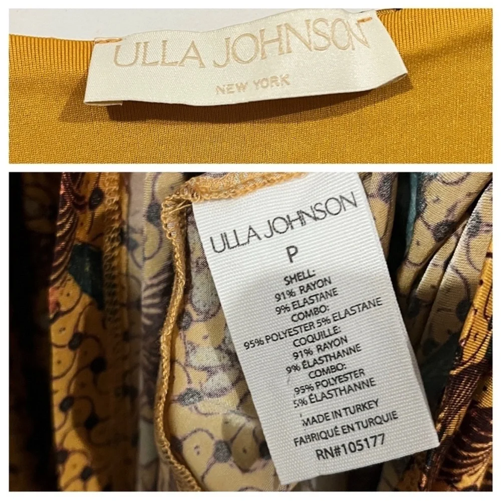 Ulla Johnson Noemi Maxi Dress sz: 0 XS Marigold Yellow Flowy Jersey Knit Floral - Picture 9 of 9